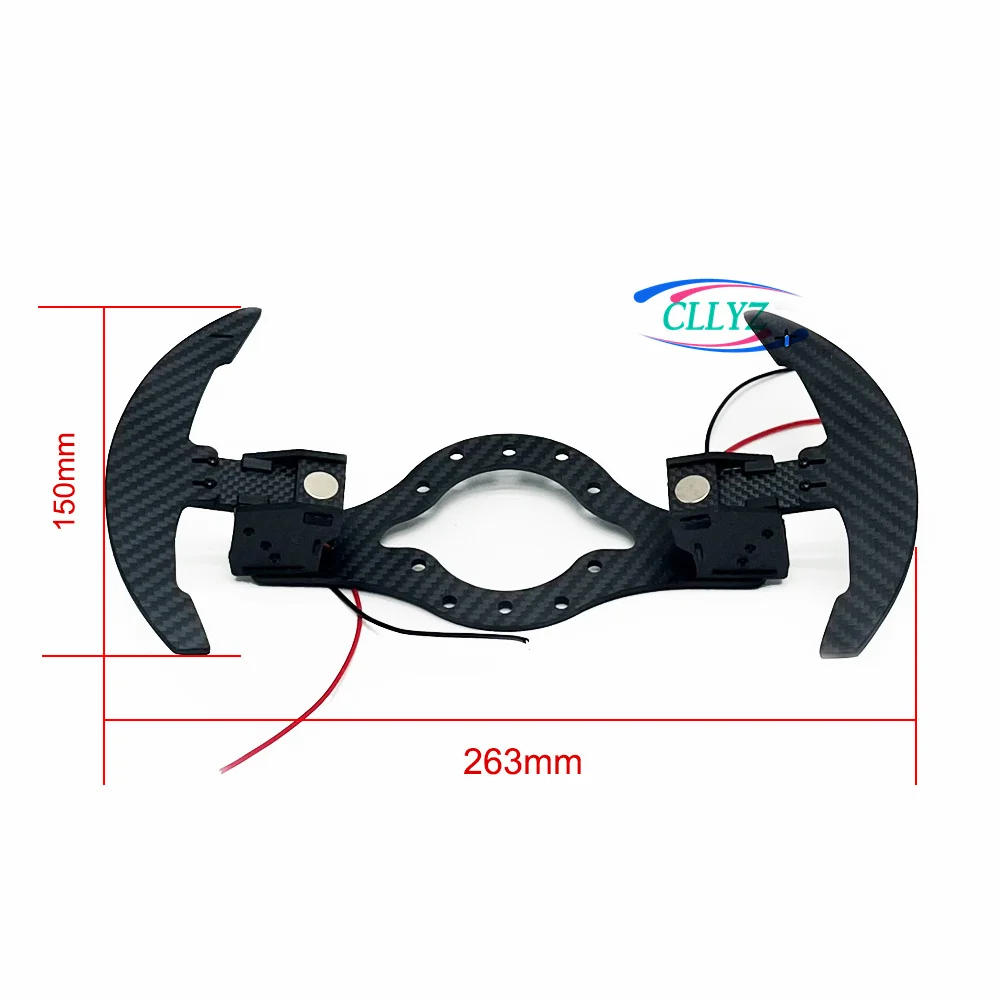 Carbon Fiber Paddles Drift Racing Sport Steering Wheel Universal Simulation Concave Car Sport Steering Wheel Shift Paddles