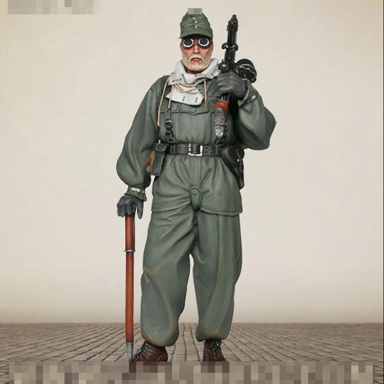 1 / 16 Resin Soldier Character Model Military Soldier Officer White Model Manual