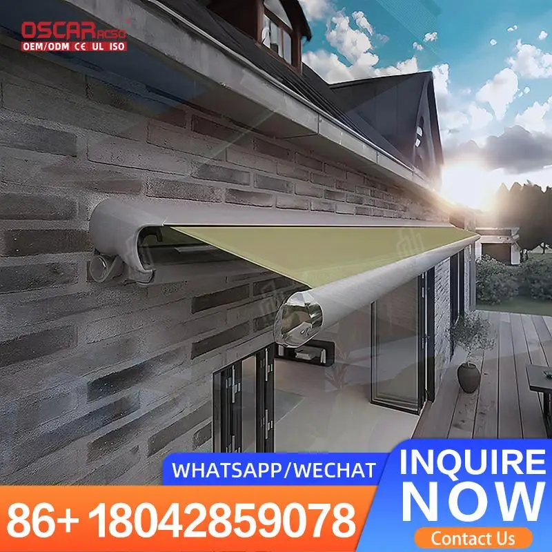 

Outdoor Luxury Bioclimatic Aluminum Alloy Shutter Pavilion for Garden Terrace Roof in Global Use Retractable Awning