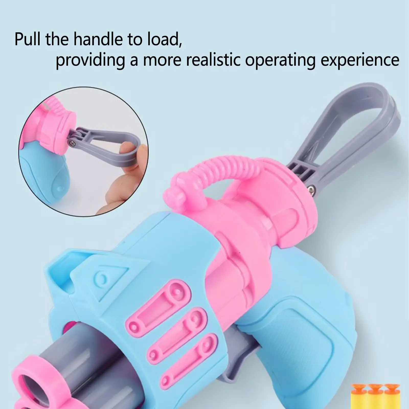 Pistol Dart Soft Bounce Toy Gun Stress Reducing Toys Fidget Gun  With 10 Soft Foam Darts Bullets Great Gift For Boy Adults Kids - Image 3