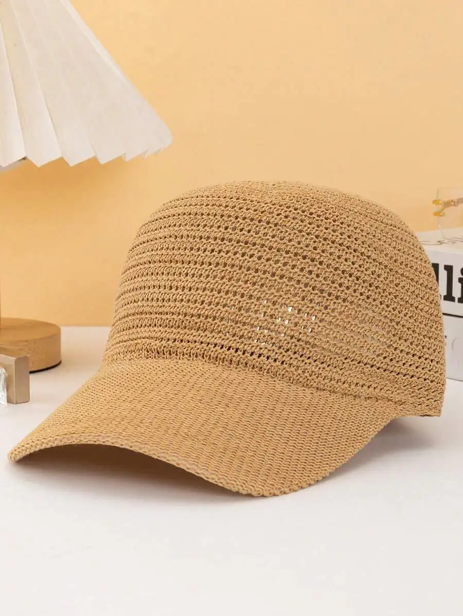 1pc Breathable Mesh Baseball Cap - Adjustable Sun Hat, Solid Color, Lightweight Multipurpose, Suitable For Summer Outdoor