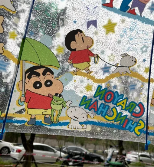 New Anime Crayon Shin-chan Kawaii Figure Foldable and portable Sunshade umbrella ultraviolet-proof Umbrella Cosplay props Gifts