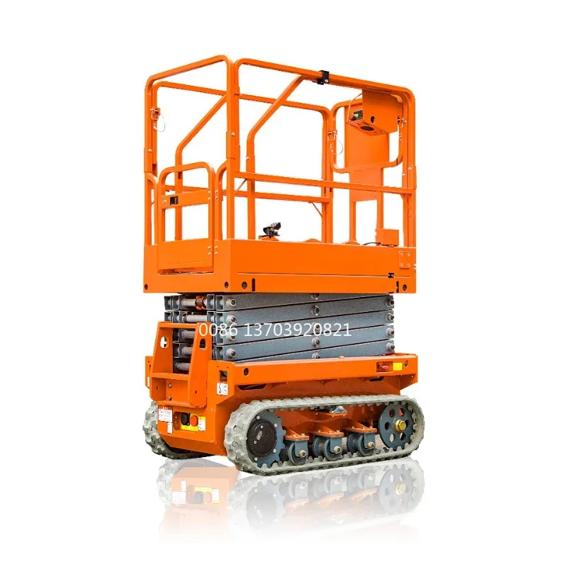 Hochwertige Rough Terrain Electric/Diesel Man Lift Raupenbetriebene Raupen-Scherenhebebühne zum günstigen Preis im Angebot