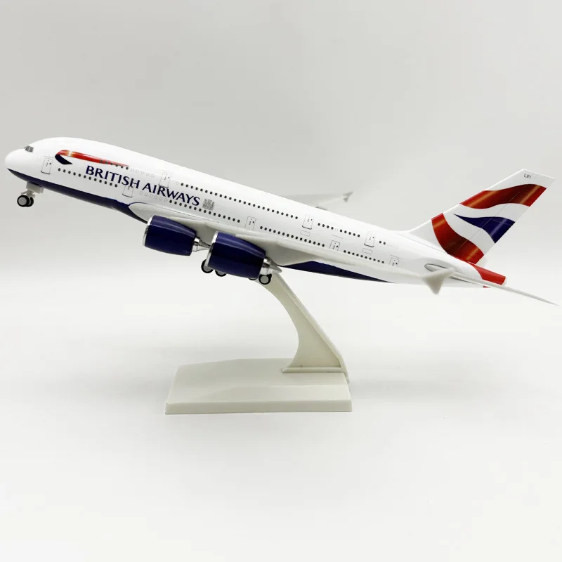 

Масштабная модель самолета A380 British Airways из литой смолы, 30 см, 1:250, игрушка-самолет для детей, подарок, сувенир, для демонстрации