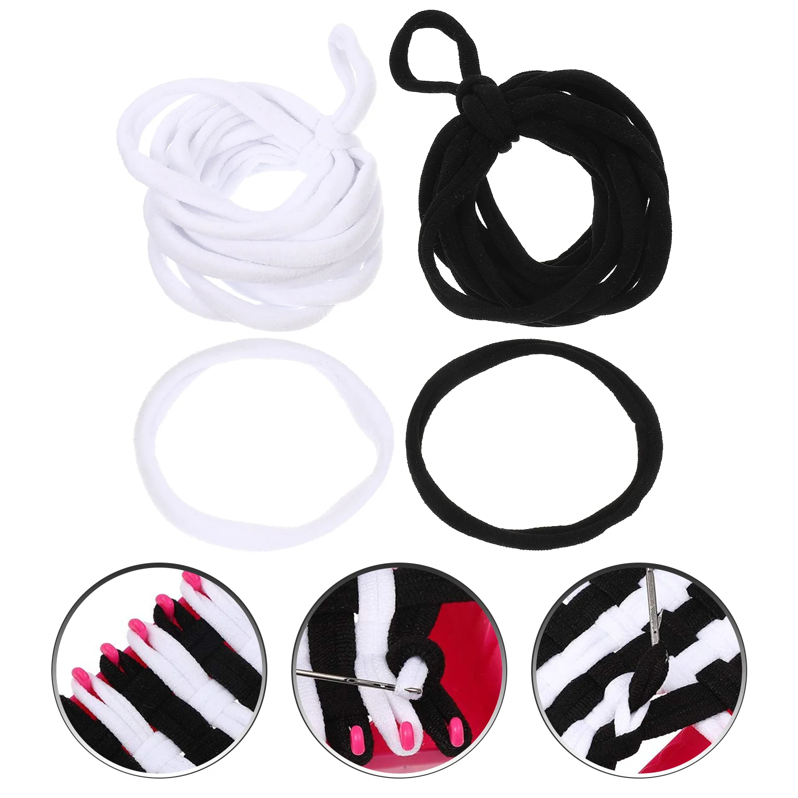 

192 Pcs Braided Rope Coaster Loom Potholder Kit Fuses Insulation Pads Loops Acrylic Kids Weaving Refill Toddler Toys