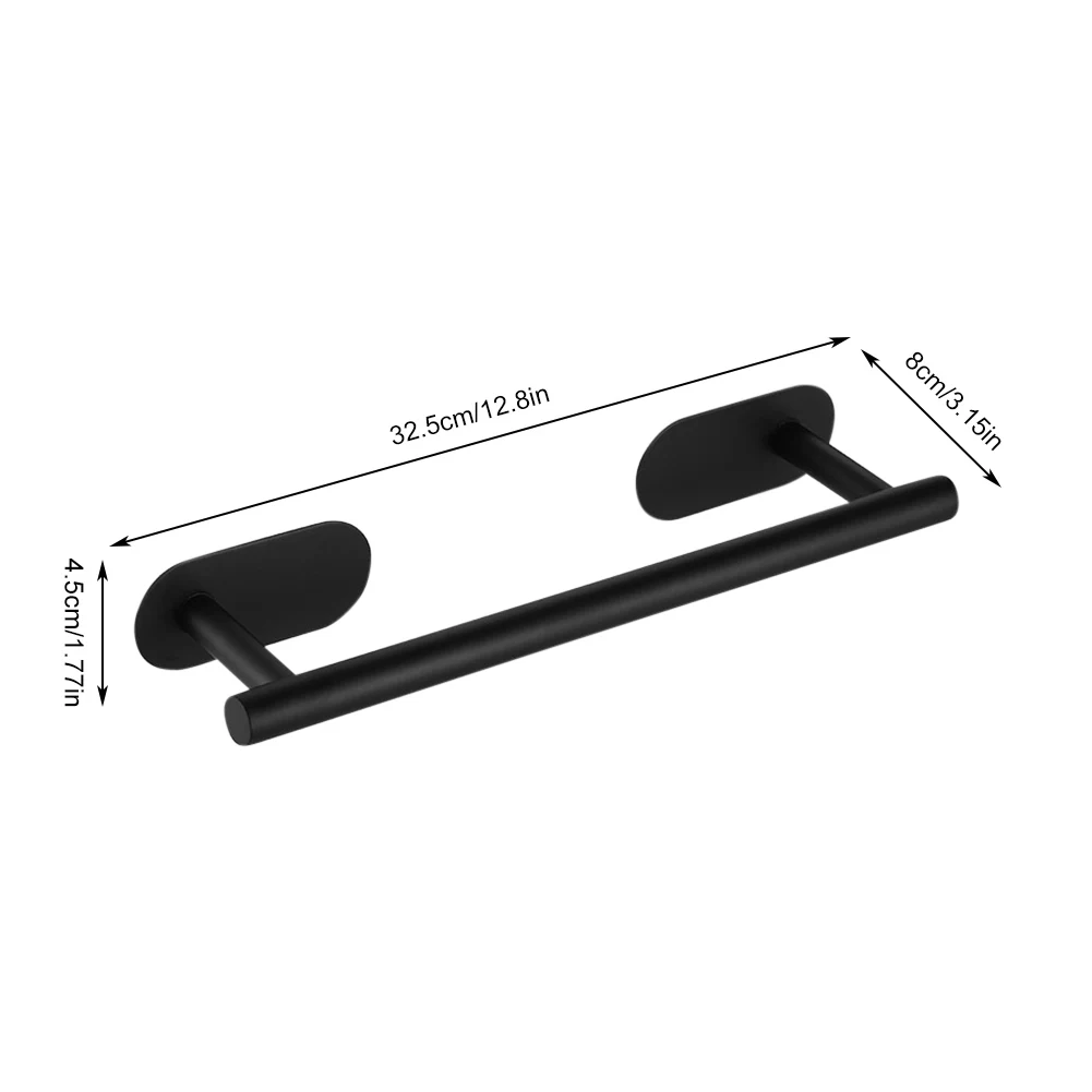Self Adhesive สุขาผู้ถือม้วนกระดาษผ้าเช็ดตัวห้องน้ํา Wall Mount ผ้าเช็ดตัวสแตนเลสแหวน Robe แขวนอุปกรณ์ห้องน้ํา