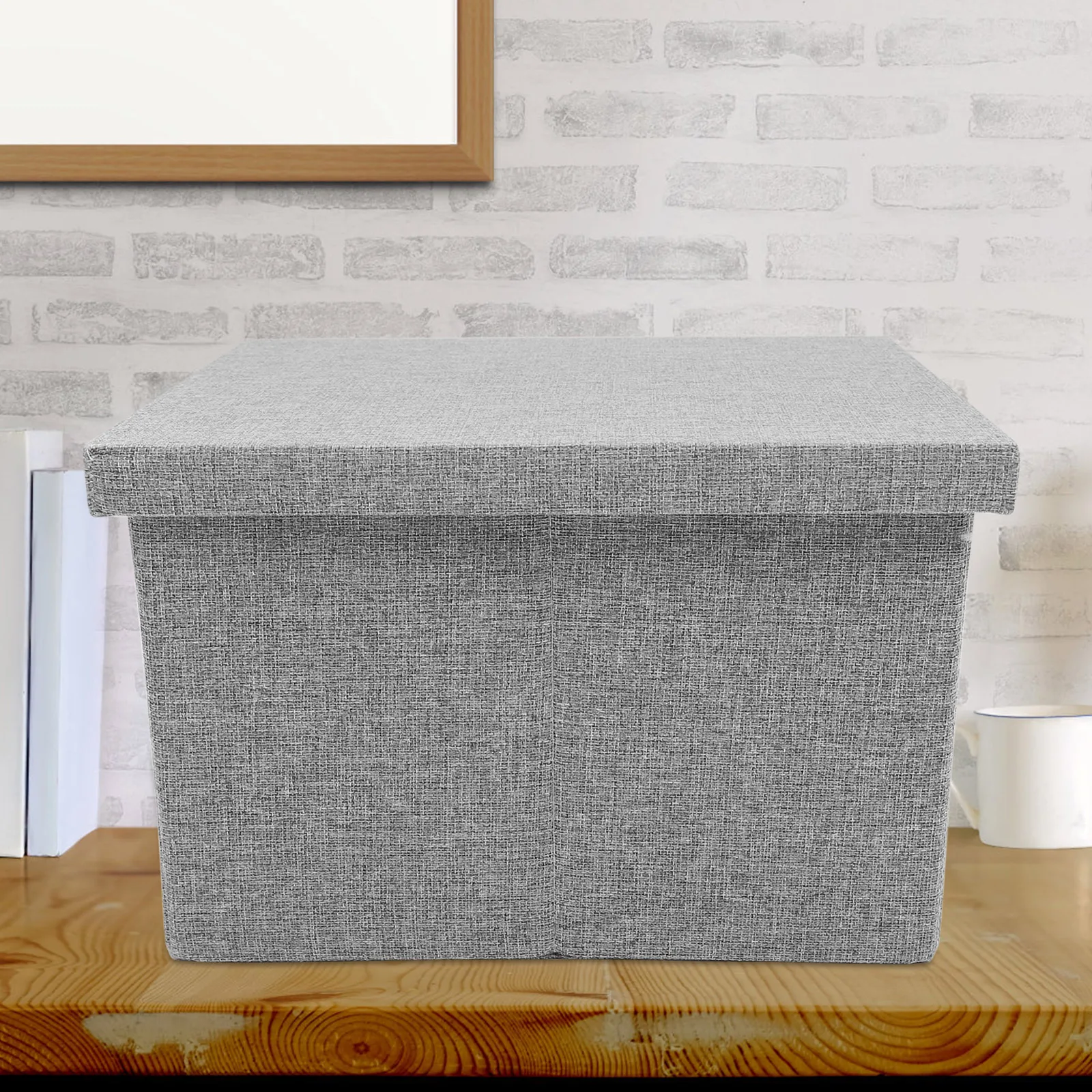 

Storage Box Large Bins with Lids File Organizer Container Containers Desk Office