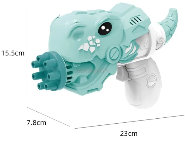 Pistolet à bulles dinosaure pour enfants, machine à bulles, cadeau jouet pour garçons et filles, nouveau