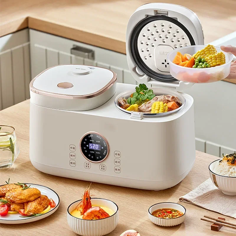 Double Gallbladder Intelligent Rice Cooker Mini Multi-function Household Double Combination Rice Cooker 3-4 People