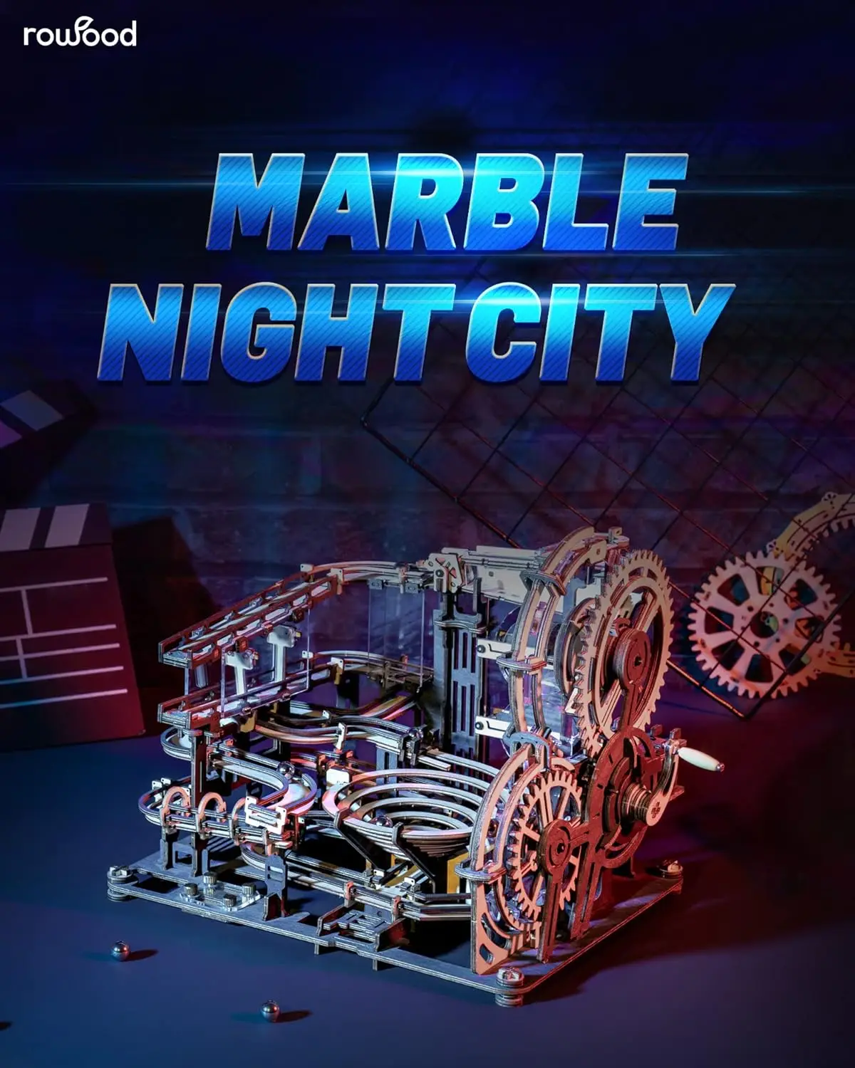 3D Puzzles Model Kits for Adults to Build, Wooden Puzzles Christmas Birthday Gifts for Adults&Teens- Marble Night City