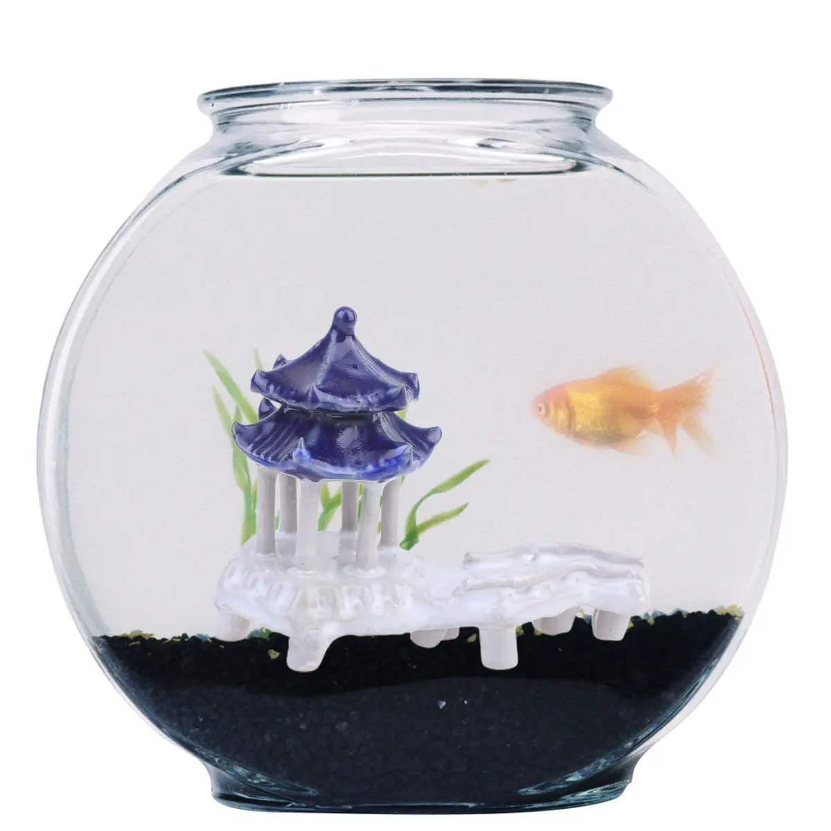 Stylish Aquarium Pavilion Ornament Set