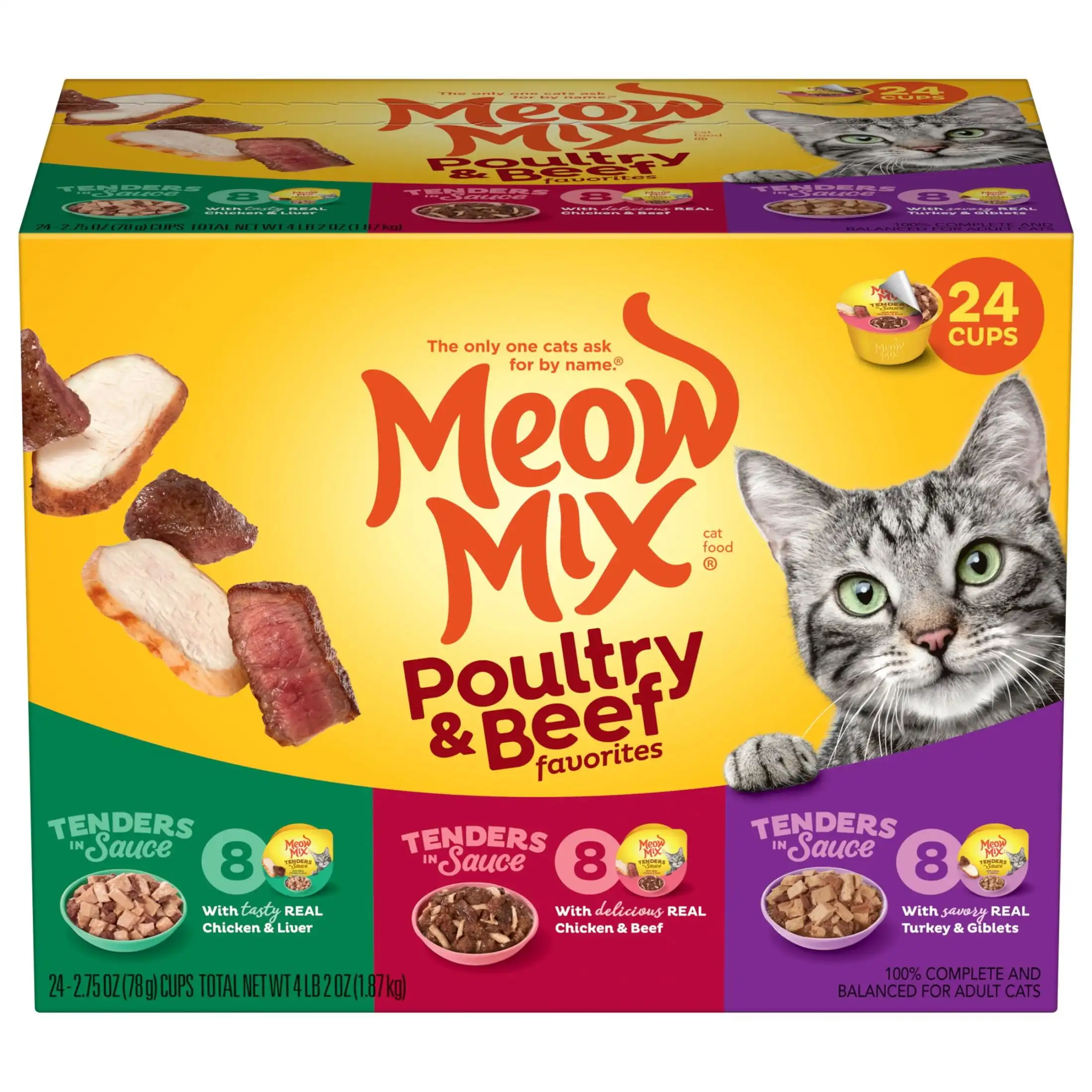

Tender Favorites Poultry & Beef Variety Pack Wet Cat Food, 24 Cups
