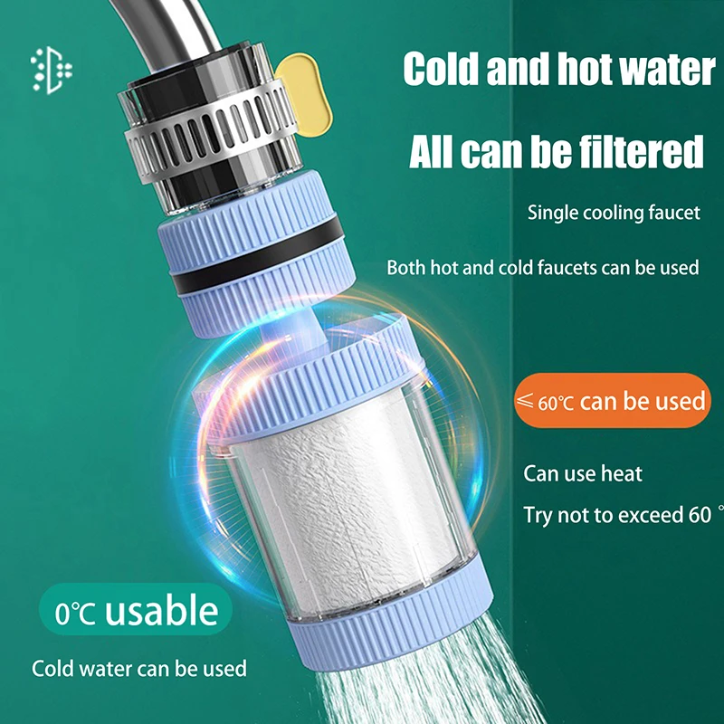 Faucet Filter Element Purifier Sprayer Head Household Water Purifier Filter Shower Remove Chlorine Heavy Metal Filtered