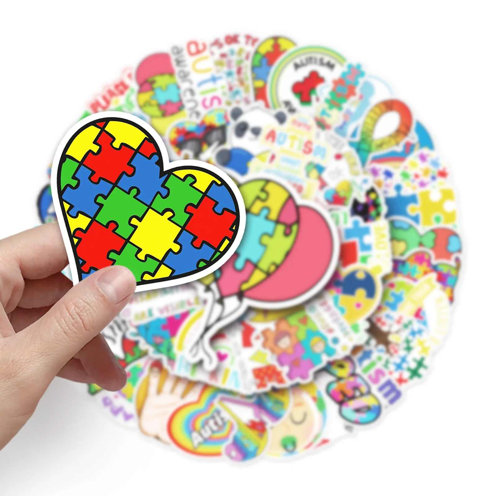 10/30/50pcs Caring Autism Cartoon Stickers Creative Skateboard Kids Toys Diy Fridge Laptop Hentai Decal Decor Stickers