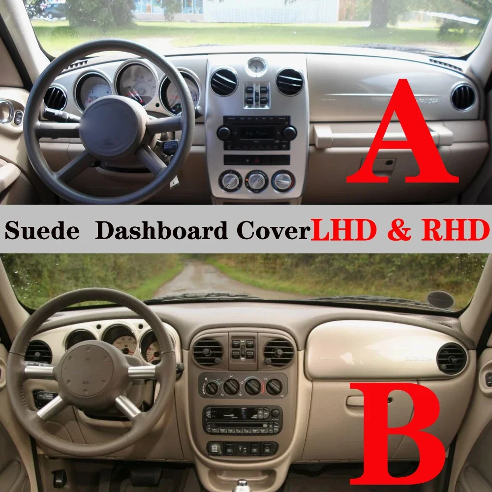 

Suede Leather Dashmat Dashboard Cover Pad Dash Mat Carpet Accessories For Chrysler PT Cruiser Convertible GT 2001 2002 - 2010