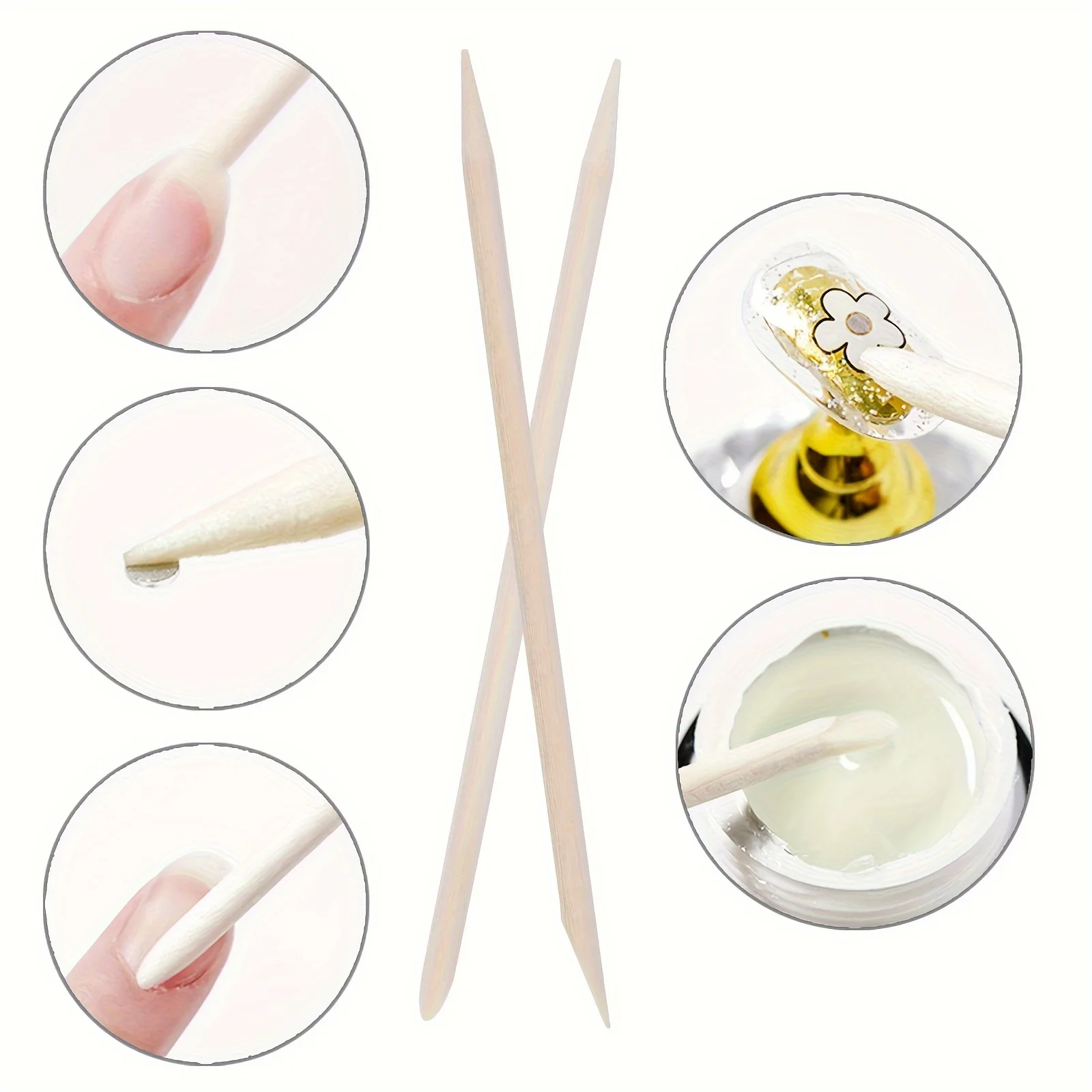 30 個の爪やすりキット - 2 個/バッグ ミニ爪やすり 180/240 グリット、カラフルなネイルスティックペディキュア木製キューティクルプッシャー