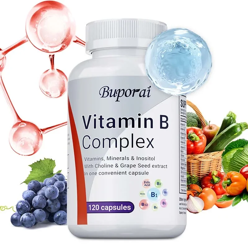

Vitamin B Complex - Supports Brain Cell Function, Boosts Cellular Energy, Improves Mental Clarity, and Maintains A Healthy Mood