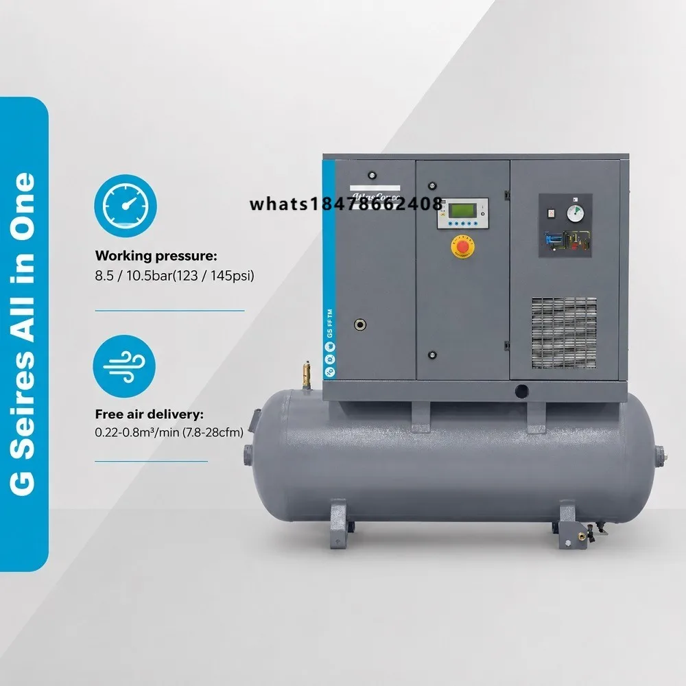 Atlas Copco Promotional Super Durable Ac 220V 50Hz 2.2/3/4/5.5kw 8 Bar Small Mini All-In-One Integrated Portable Air Compressor