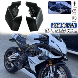 RS660 Motorcycle aerodynamics fixed wing GP racing wing side lower force spoiler For Aprilia RS660 2021 2022 2023 2024
