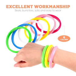 12pcs Colorful Plastic Bangle Customized Thin Bangles for Women Jewelry Geometric Vintage Bangle Bracelets Charm ﻿