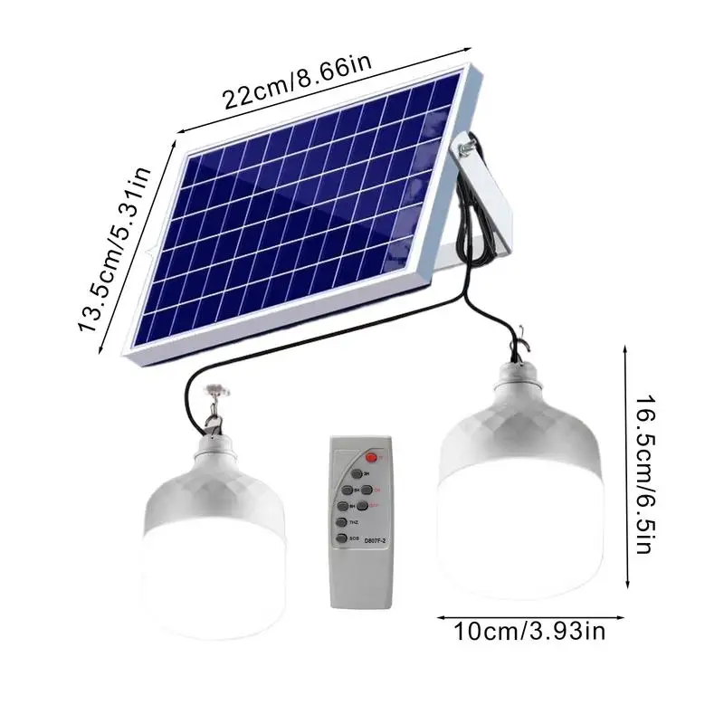 Solar Powered Lamp Rechargeable Portable Solar Light Home Sensor Street Lighting IP65 Waterproof For Farm Garage Night Garden