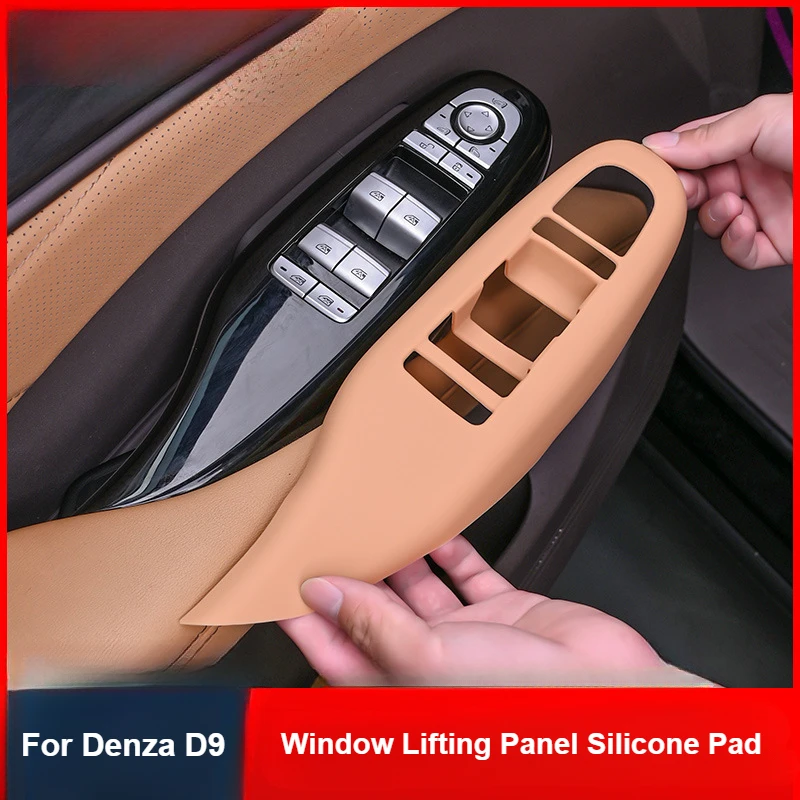 For BYD Denza D9 Window Lifting Button Panel Silicone Pad Anti-Scratch Car Door Armrest Protective Mat Interior Trim Accessories