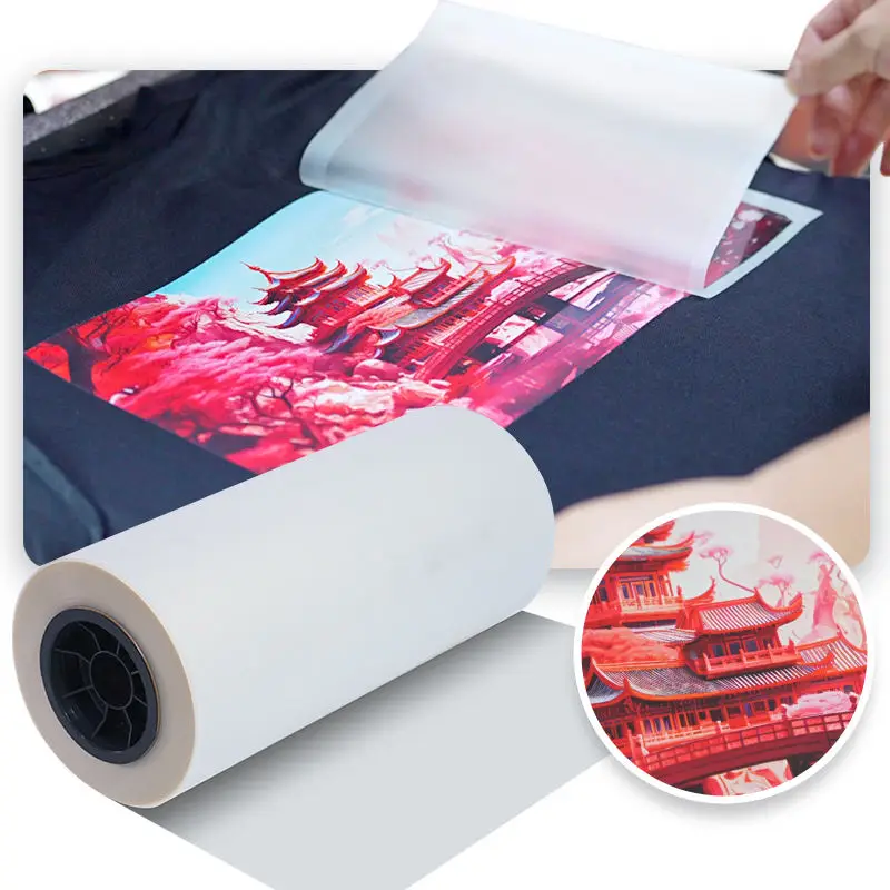 30 سنتيمتر * 100 متر A3 + لفة PET نقل الفيلم 75 ميكرون لإبسون L1800 i3200 4720 L1800 L805 XP600 1390 رأس الطباعة DTF طابعة #3