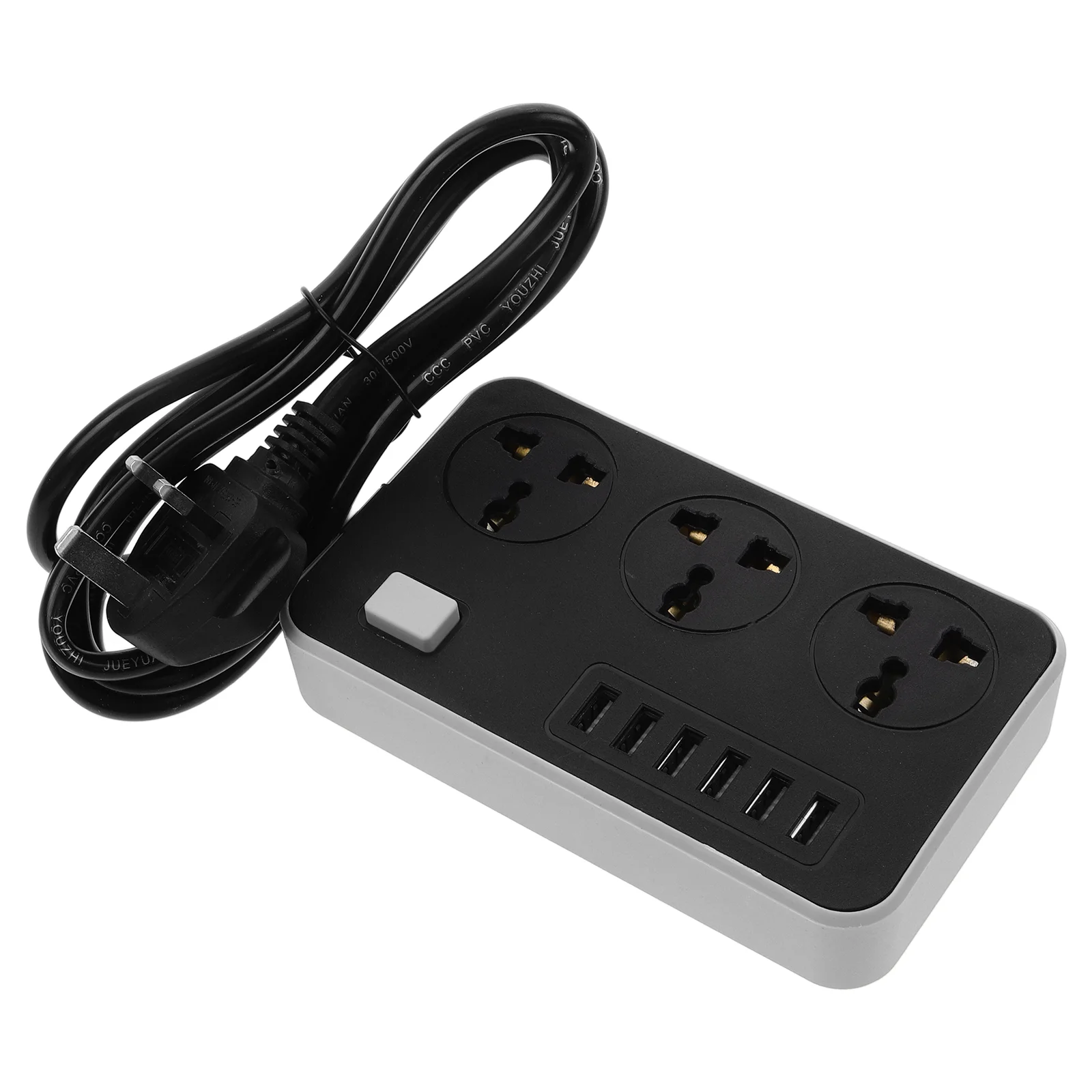 Multi-adapter USB-stekkerdoos Smart Switch Reisverlengingsaansluiting Paneel Grijze onderkant