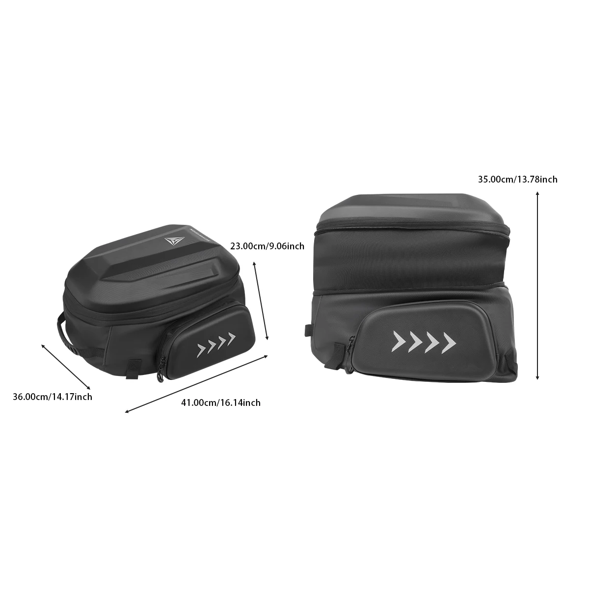 Universal Motorcycle Rear Seat Bag Expandable Motor EVA Hard Shell Backpack Outdoor Motocross Trunk TailBag Pannier Luggage