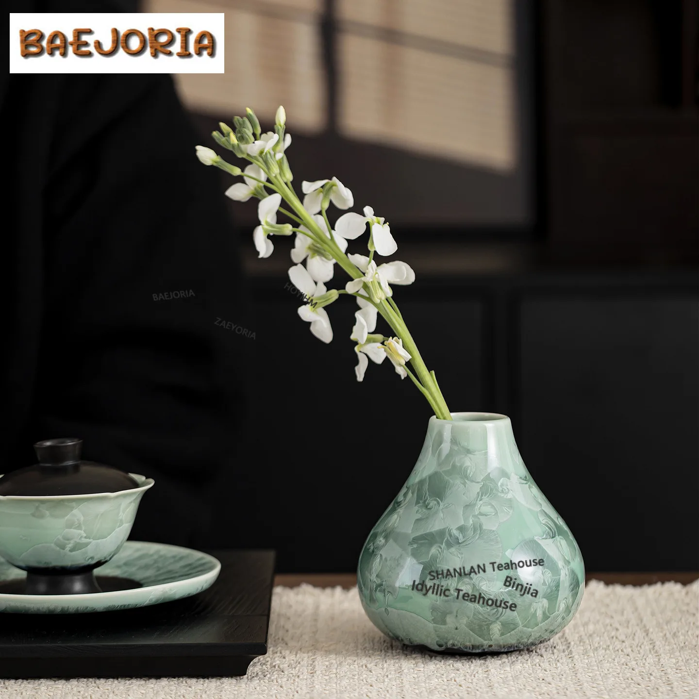 Kiln Change Crystal Glaze Vase Aesthetic Hydroponics Room Decor Plant Pot Household Flowerpot For Tea Accessories Decoration