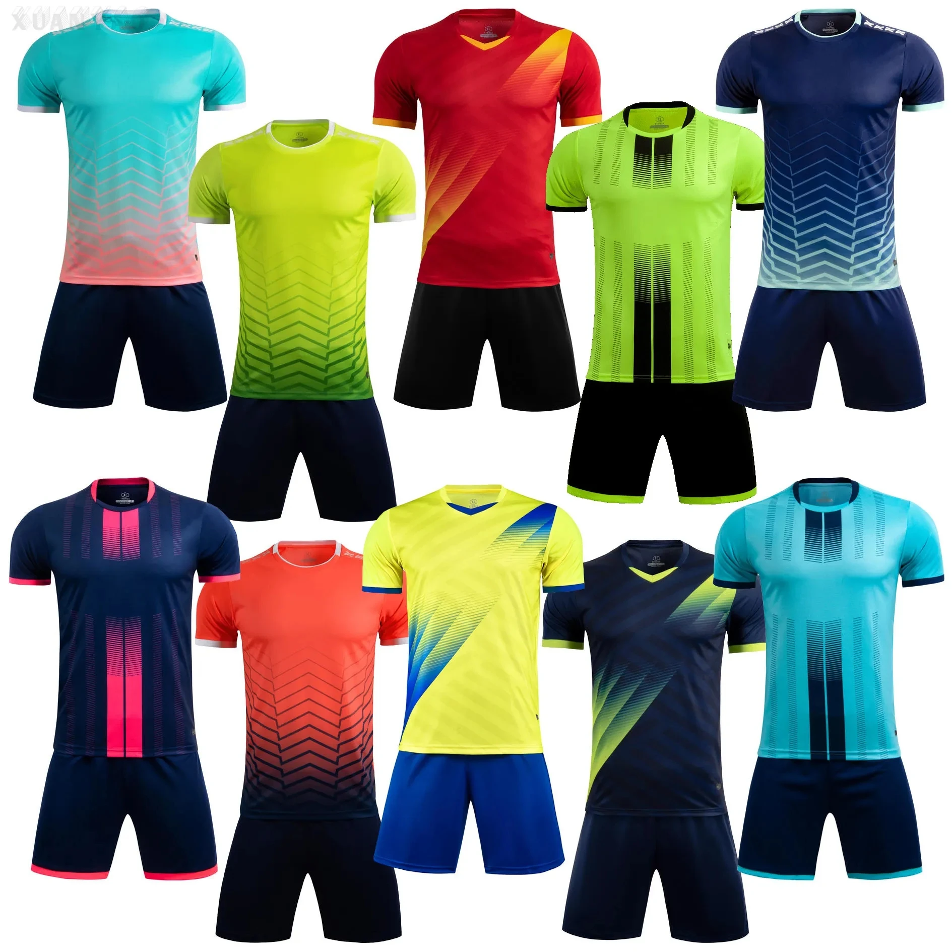 Wholesale Children Football Jerseys Sets Men Boys Soccer Clothes Survetement Football Uniforms Women Soccer Training Suit