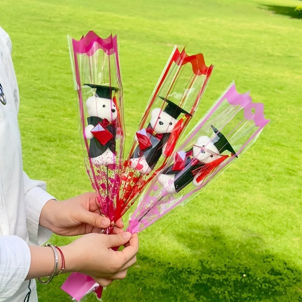 

Lovely 45cm Graduation Bear Bouquet Dr.Bear Decoration Bear Cartoon Bear Bouquet Plush Toy Animal Bouquet Graduation Gift