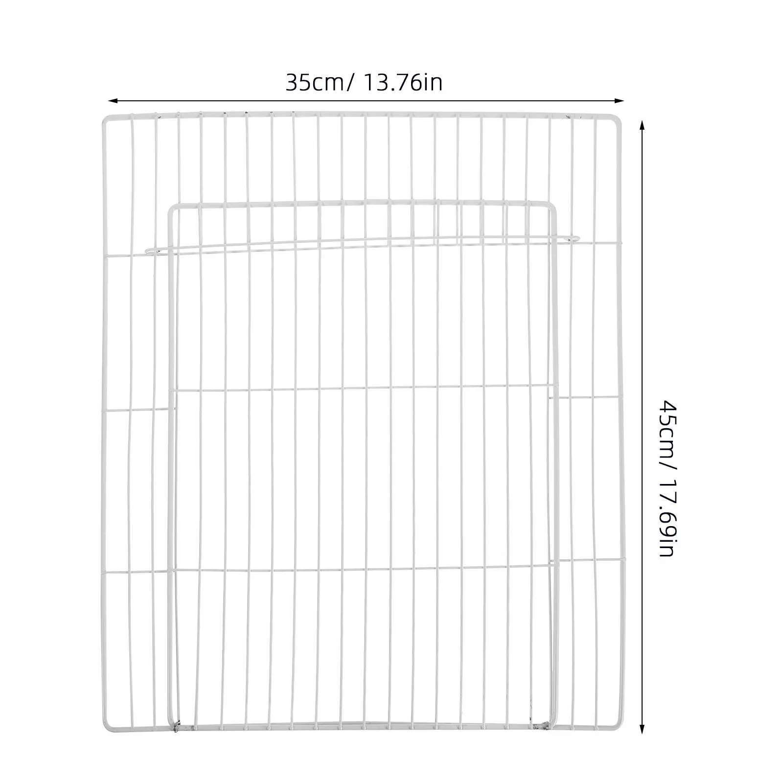 Cat Cage Accessory 35x45cm Dense Mesh Panel with Inward Folding Door Metal Wire Construction for Indoor Outdoor Cat Villa