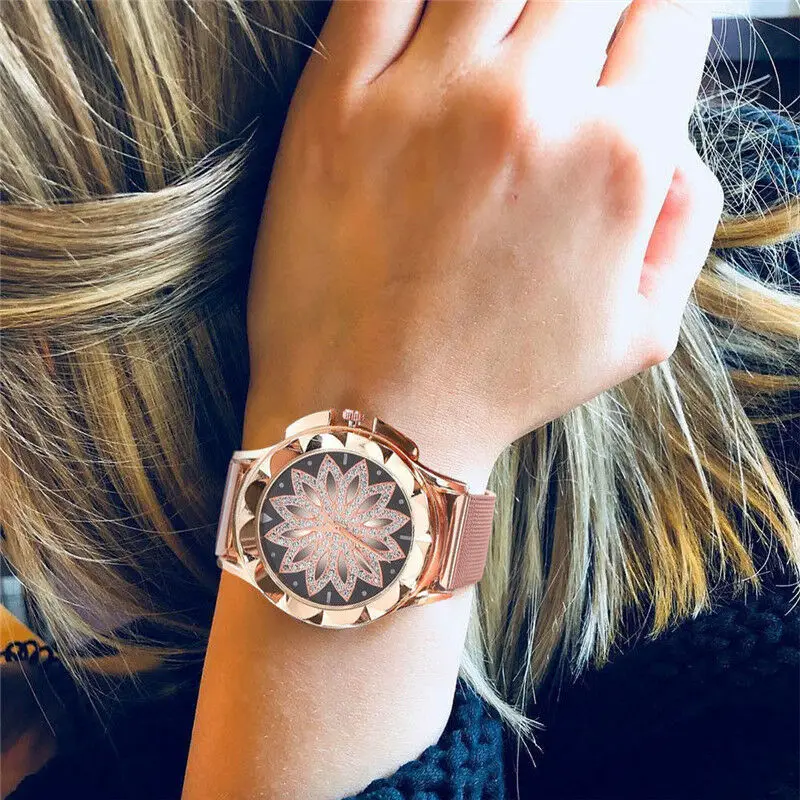 Montre décontractée en alliage de diamant pour femme, acier inoxydable, cristal, cadeau simple