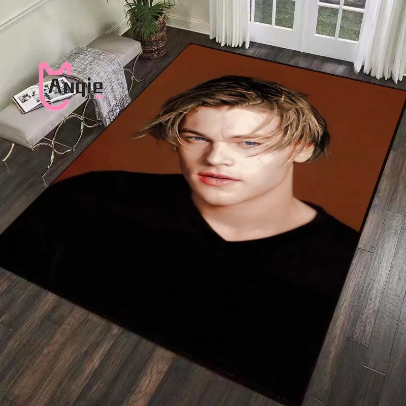 

3D R-Romo et Juliette Actor Star L-Leonardo DiCaprio Printed Rug Living Room Yoga Mat Bedroom Anti slip Mat Large Carpet