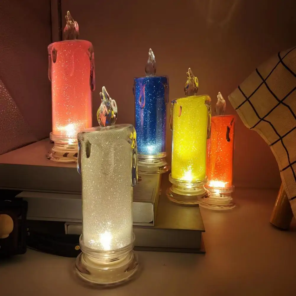 

Светодиодные хрустальные свечи в форме слезы, беспламенные мерцающие свечи, ночник для романтического ужина, свадебной вечеринки, домашнего декора