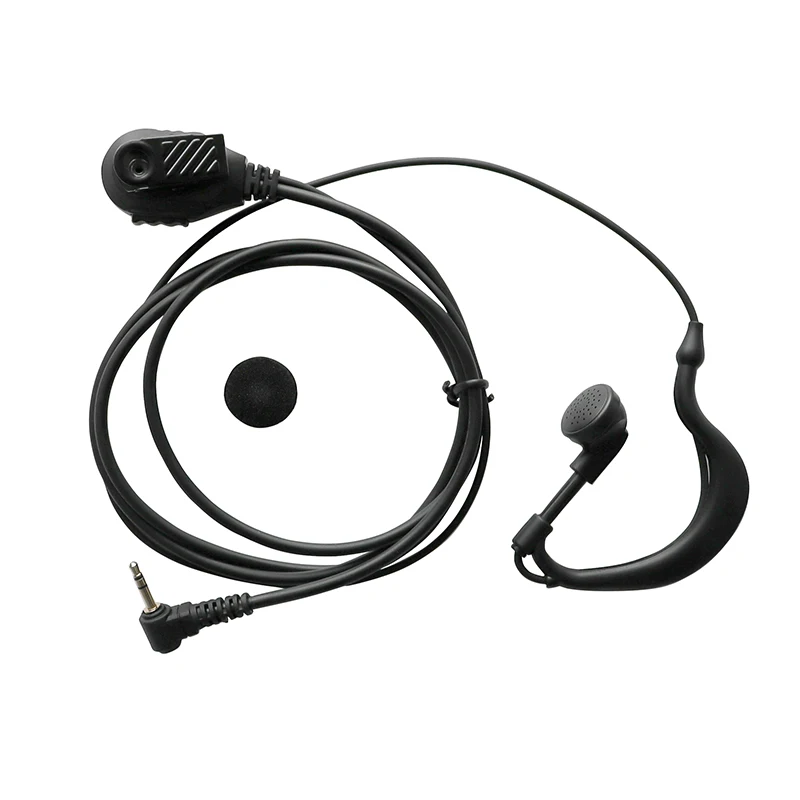 2.5mm/ 3.5mm Ear Hook Earphone for Motorola ICOM YAESU Radio Walkie Talkie Accessories Earpiece with PTT Mic for Baofeng