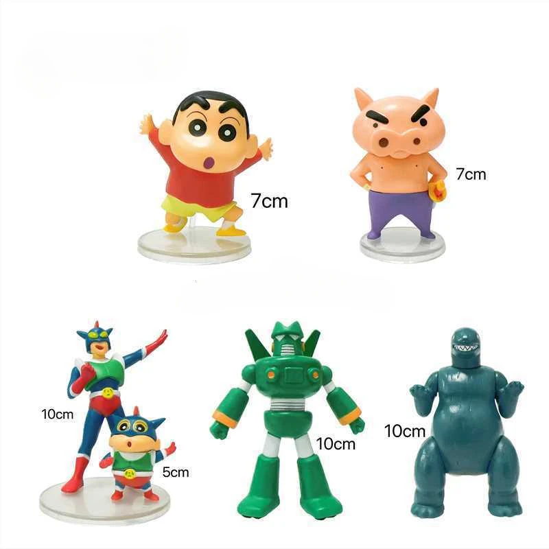 Crayon shin-chan animais estátua de pvc estatueta de ação mesa colecionável anime modelo brinquedos figuras presente