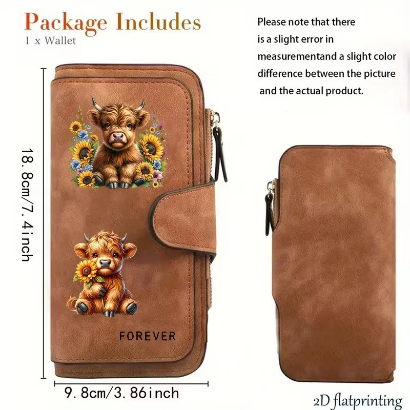 The new design is a highlight Women's Long Wallet features multiple card slots a coin pocket and a cell phone pouch Perfect gift