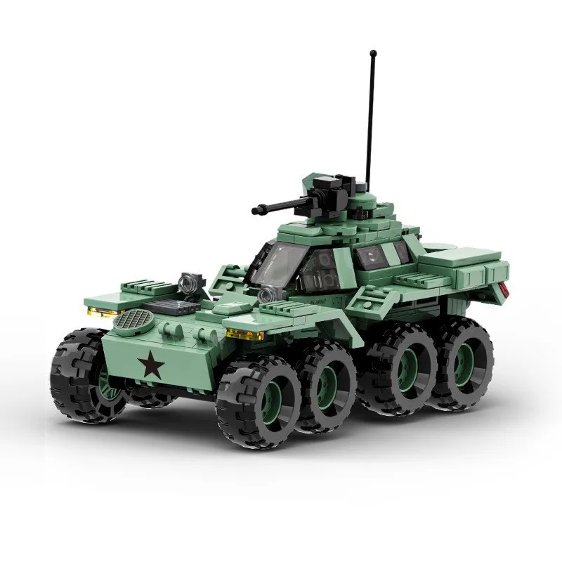 2024 Modern Military BOXER XM808 Armor Vehicle DANA M2 BTR-4 Infantry Fighting Car Model Building Blocks Sets Doll Brick Kid Toy