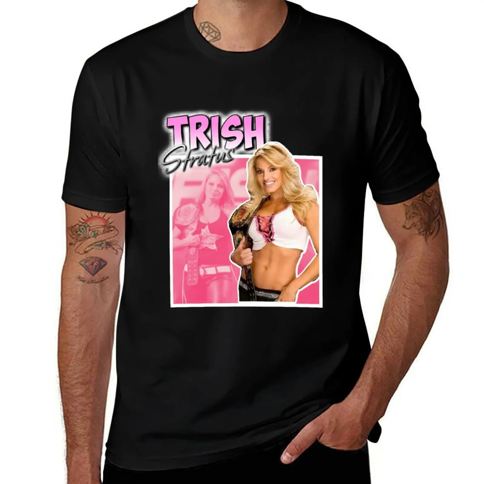 

Футболка Aj Lee Trish Stratus, футболки с аниме, большие футболки с аниме для мужчин