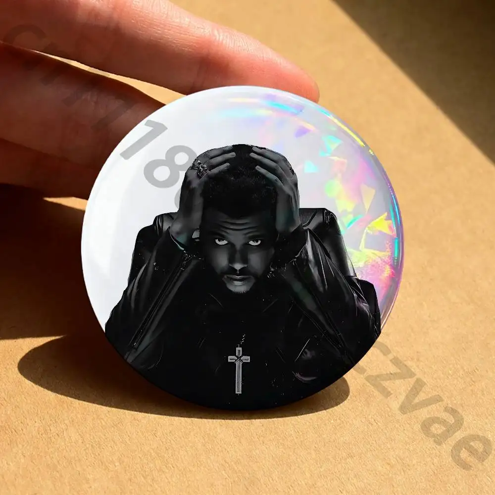 T-The Weeknd Tinplate Enamel Pins Creativity Printed Pictures Text Metal Lapel Badges Brooches