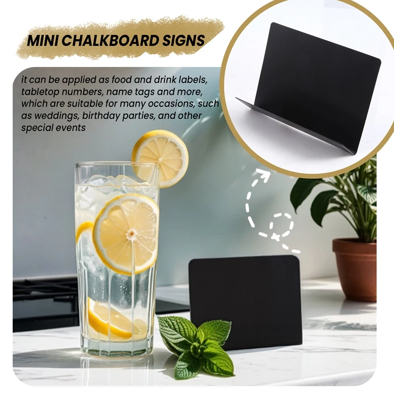 

Chalkboards20Pcs 4 x 3 Inches Mini Chalkboard Table Tent Sign Chalkboard Buffet Tags Food Label for Tabletop Chalkboard Signs