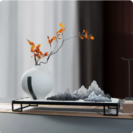 YFY New Chinese Style Ceramic Vase Zen Ornament Creative Flower  Set  Dry Landscape Sand Table Rockery Entrance Decoration