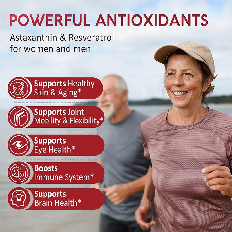 Astaxanthin Extract Capsules Promotes Cardiovascular Health and Accelerates Metabolism Antioxidant Supplement