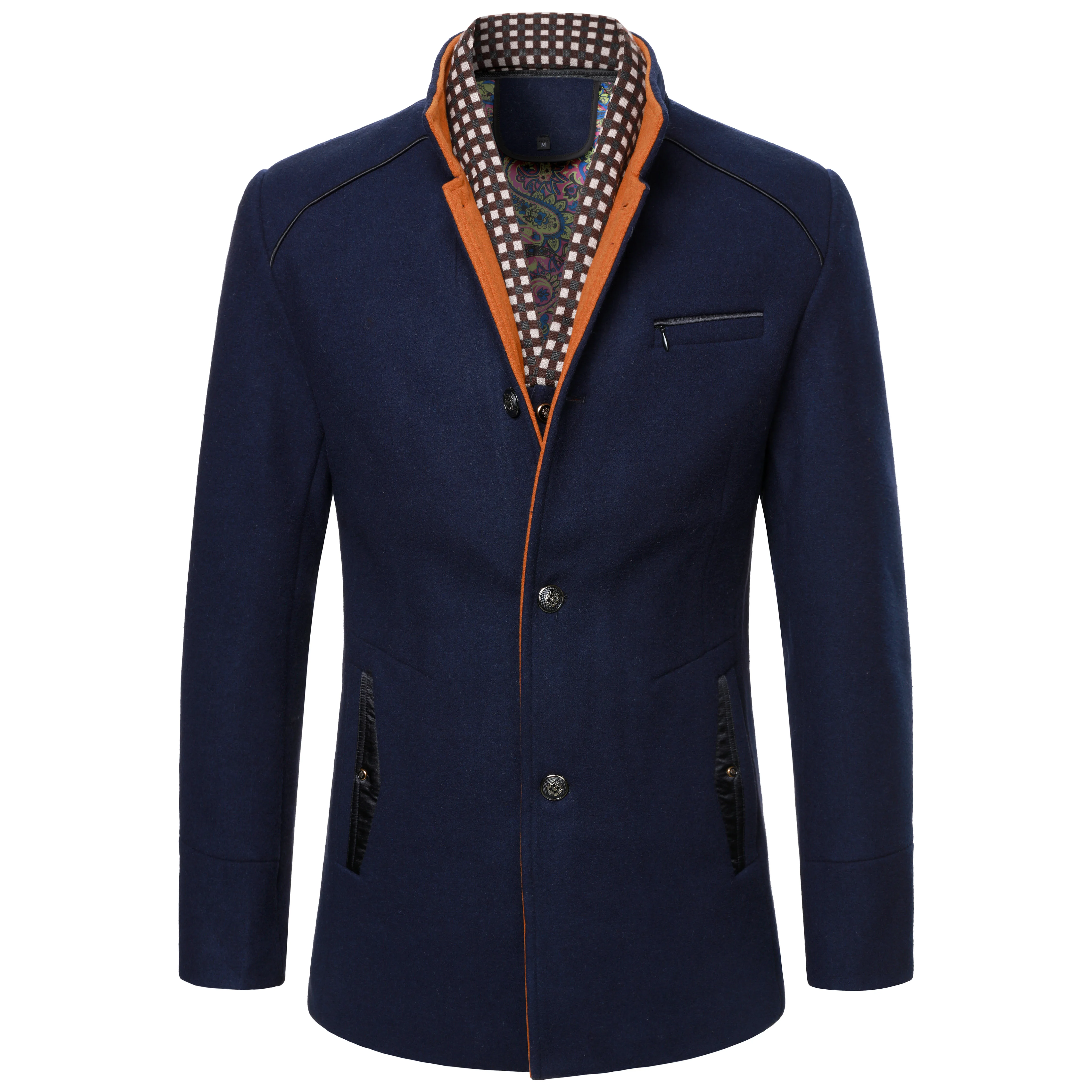 

Men Winter Business Casual Woolen Blends Trench Coats New Man Thicker Warm Cashmere Overcoats High Quality Male Wool Blends 3XL