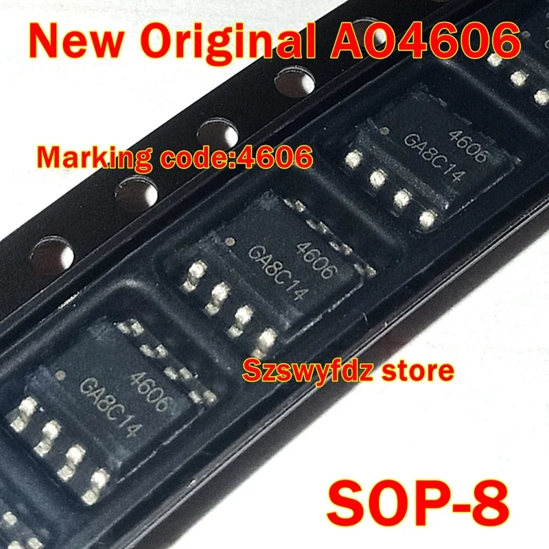 1pcs to 100pcs New Original AO4606 SOP-8 Marking code:4606 Complementary Enhancement Mode Field Effect Transistor