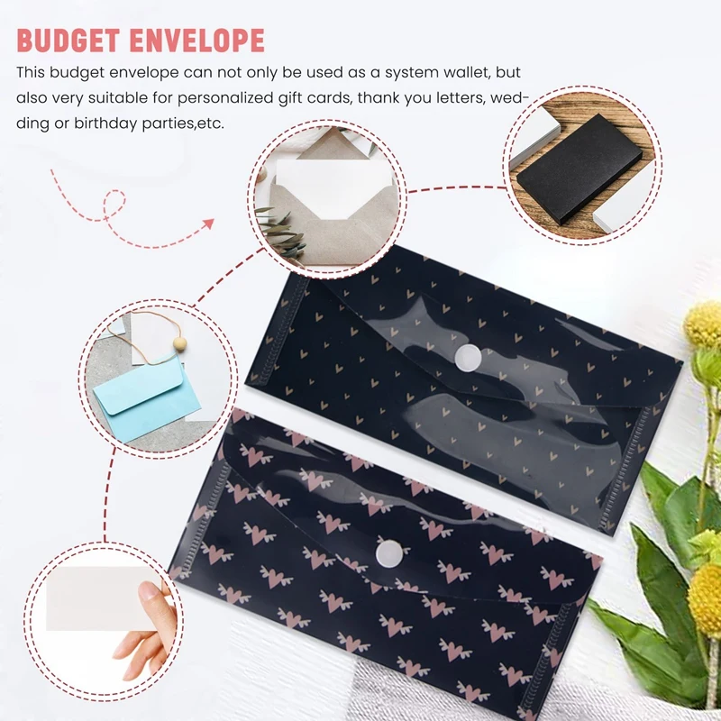 15 Pcs Budget Wallet Envelope Waterproof Cash Envelopes, Budget Envelope For Family Financial Budget Planner Organizer