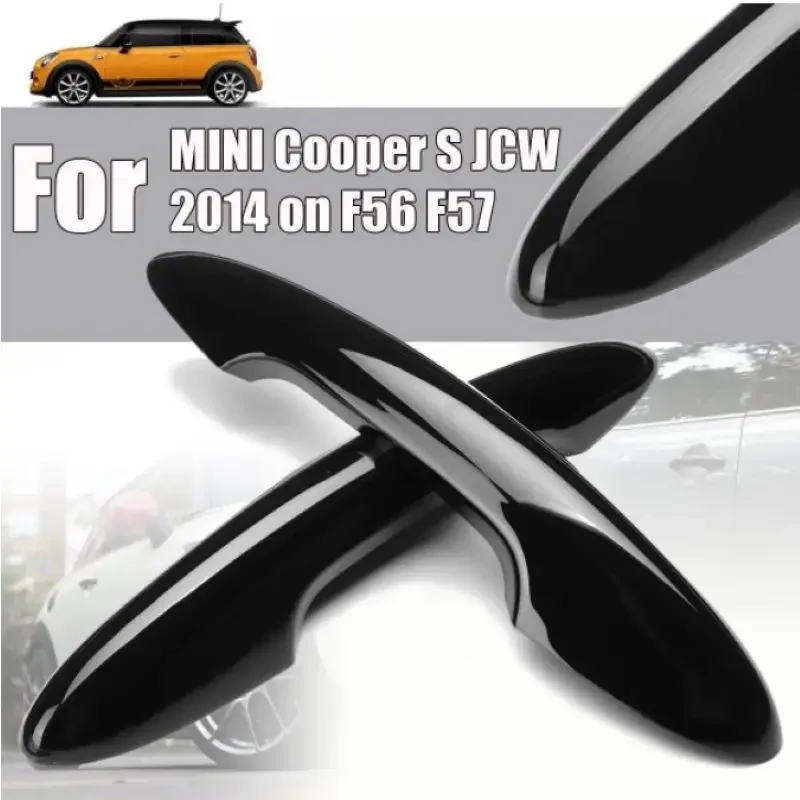 For BMW MINI Cooper S JCW 2014 on F56 F57 Gloss Black Car Door Handle Cover Car Handle Covers Accessories