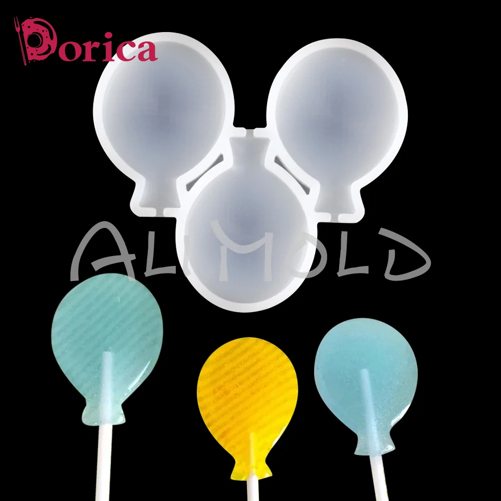 

Dorica Balloon Design Lollipop Epoxy Mold Chocolate Cake Silicone Mould Cake Decorating Tools Kitchen Fondant Bakeware